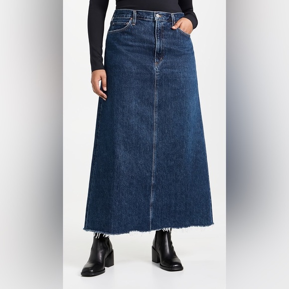 Agolde Dresses & Skirts - AGOLDE Hilla A-Line Maxi Long Denim Skirt - Pathway - Sz 26 NWT